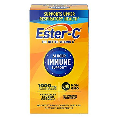 Ester-C Vitamin C 1.000 mg – 90 beschichtete Tabletten, hochdosiert & magenschonend