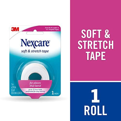 Nexcare Soft & Stretch Erste-Hilfe-Tape – 1 Zoll x 6 Yards, hält Wunden sauber und geschützt