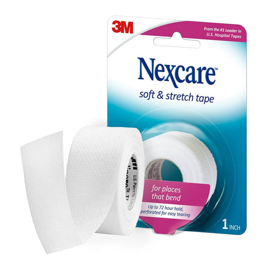 Nexcare Soft & Stretch Erste-Hilfe-Tape – 1 Zoll x 6 Yards, hält Wunden sauber und geschützt