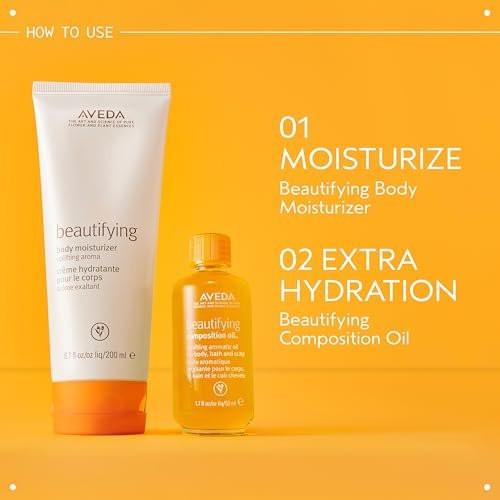 Aveda Beautifying Composition Oil – 1,7 Fl Oz | Pflegendes Öl für Bad, Körper & Kopfhaut mit Bio-Safflor- & Olivenöl | Aroma von Bio-Rosmarin, Lavendel, Bergamotte