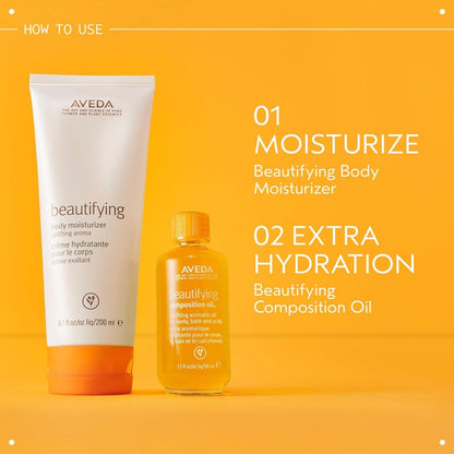 Aveda Beautifying Composition Oil – 1,7 Fl Oz | Pflegendes Öl für Bad, Körper & Kopfhaut mit Bio-Safflor- & Olivenöl | Aroma von Bio-Rosmarin, Lavendel, Bergamotte