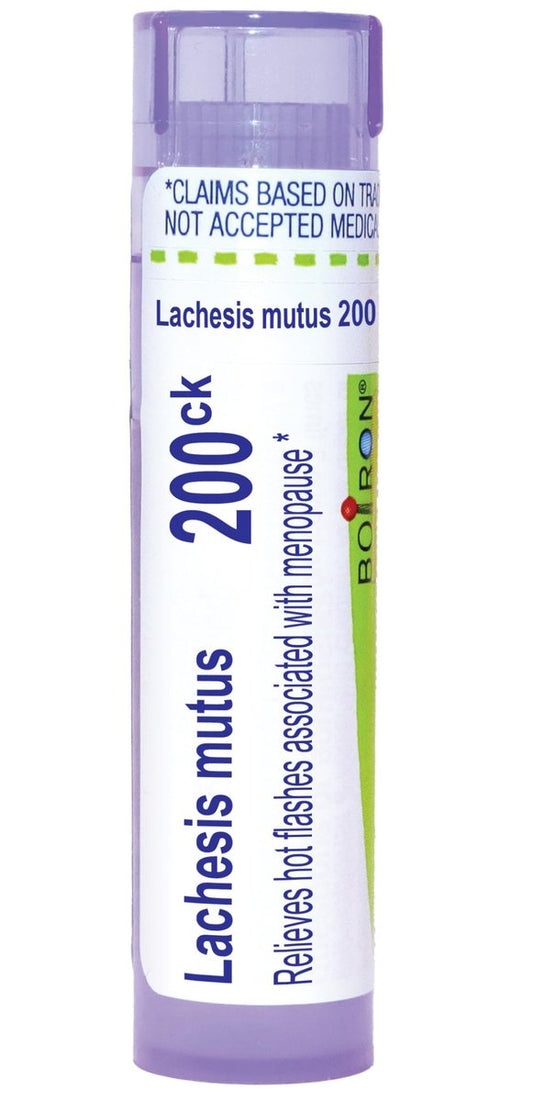 Boiron Lachesis Mutus 200CK Homöopathisches Mittel gegen Hitzewallungen - 80 Kügelchen