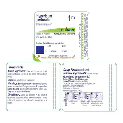 Boiron Hypericum Perforatum 1M Homöopathisches Arzneimittel bei Nervenschmerzen – 80 Kügelchen