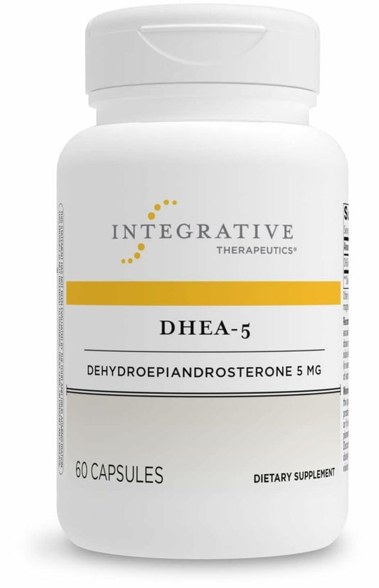 Integrative Therapeutics DHEA-5 – Nahrungsergänzungsmittel für gesundes Altern und hormonelles Gleichgewicht – Vegan, laktose- & glutenfrei – 60 Kapseln