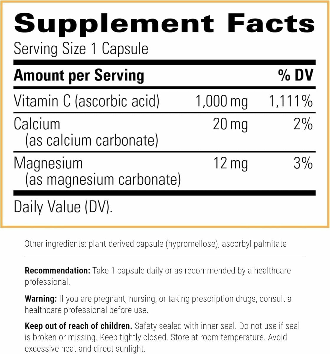 Integrative Therapeutics Gepufferte Vitamin C 1.000 mg – Tägliche Immununterstützung mit Magnesium & Calcium – Antioxidans für gesunde Haut & Bindegewebe – 60 vegane Kapseln
