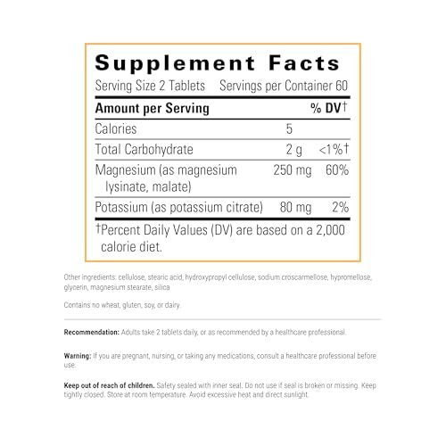 Integrative Therapeutics Krebs Magnesium-Kalium-Komplex – Mineralstoffpräparat zur Unterstützung der Herzfunktion* und zellulären Energieproduktion* – Glutenfrei & laktosefrei – 120 Tabletten (60 Portionen)