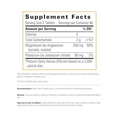 Integrative Therapeutics Krebs Magnesium-Kalium-Komplex – Mineralstoffpräparat zur Unterstützung der Herzfunktion* und zellulären Energieproduktion* – Glutenfrei & laktosefrei – 120 Tabletten (60 Portionen)