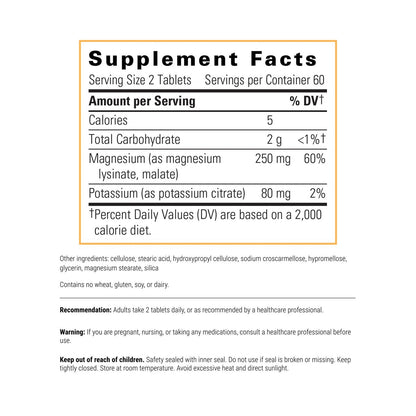 Integrative Therapeutics Krebs Magnesium-Kalium-Komplex – Mineralstoffpräparat zur Unterstützung der Herzfunktion* und zellulären Energieproduktion* – Glutenfrei & laktosefrei – 120 Tabletten (60 Portionen)