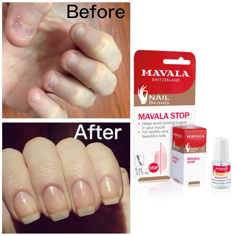 Mavala Stop Nägel-beiß-Stopp Nagellack – Bitterer Geschmack hilft, Finger aus dem Mund zu nehmen – Für Kinder ab 3 Jahren – 0,17 oz