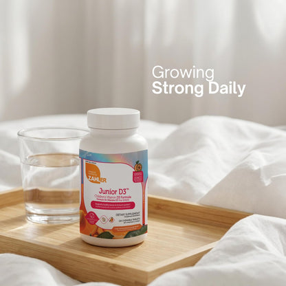 Zahler Junior D3 – Vitamin D3 für Kinder – Immunsystem & Knochengesundheit – 120 Kautabletten, Orangen-Geschmack, Koscher, Glutenfrei & Laktosefrei