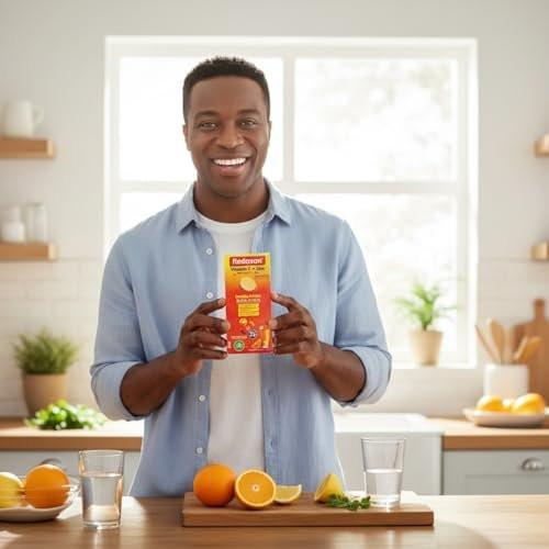 Redoxon Vitamin C + Zink Brausetabletten – Immunsystem stärken mit Orangen-Geschmack, 20 Stück