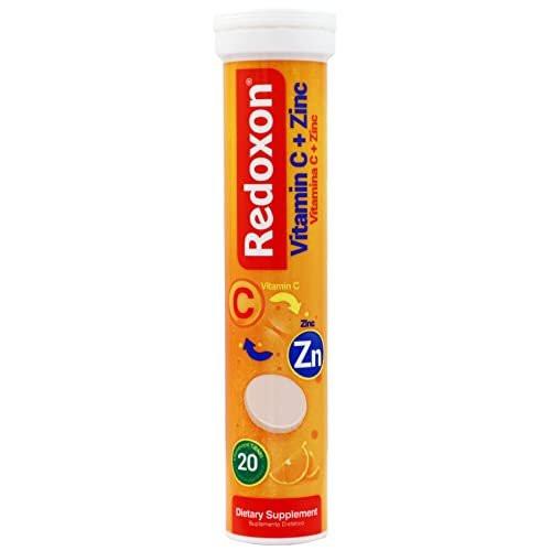 Redoxon Vitamin C + Zink Brausetabletten – Immunsystem stärken mit Orangen-Geschmack, 20 Stück