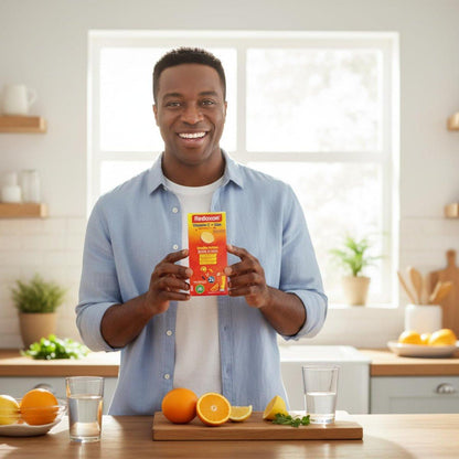 Redoxon Vitamin C + Zink Brausetabletten – Immunsystem stärken mit Orangen-Geschmack, 20 Stück