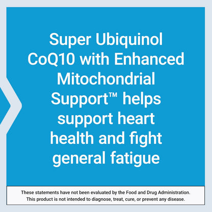 Life Extension Super Ubiquinol CoQ10 50 mg – Unterstützung der Mitochondrienfunktion für Herz und Energie, 30 Weichkapseln