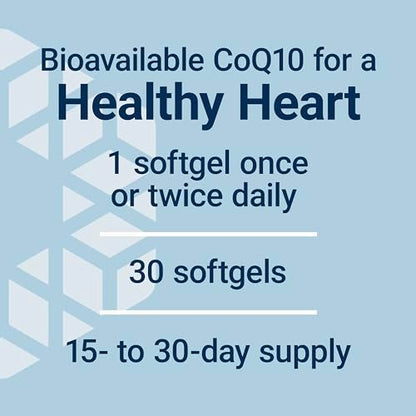 Life Extension Super Ubiquinol CoQ10 50 mg – Unterstützung der Mitochondrienfunktion für Herz und Energie, 30 Weichkapseln