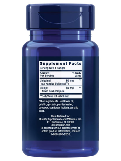 Life Extension Super Ubiquinol CoQ10 50 mg – Unterstützung der Mitochondrienfunktion für Herz und Energie, 30 Weichkapseln