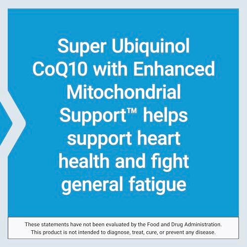 Life Extension Super Ubiquinol CoQ10 50 mg – Unterstützung der Mitochondrienfunktion für Herz und Energie, 30 Weichkapseln