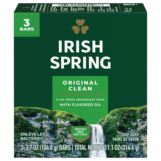 Irish Spring Deodorant Seife Original – 3er Pack, 3 x 90 g