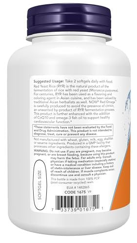 NOW Foods Red Omega™ mit CoQ10 30 mg und Omega-3 Fischöl, Herz-Kreislauf-Unterstützung*, 90 Weichkapseln