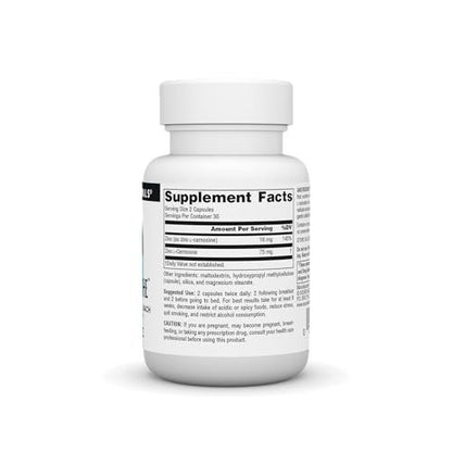 Source Naturals GastricSoothe Zink L-Carnosin – 60 vegane Kapseln zur Magenberuhigung