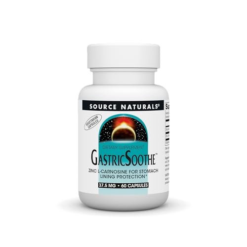 Source Naturals GastricSoothe Zink L-Carnosin – 60 vegane Kapseln zur Magenberuhigung