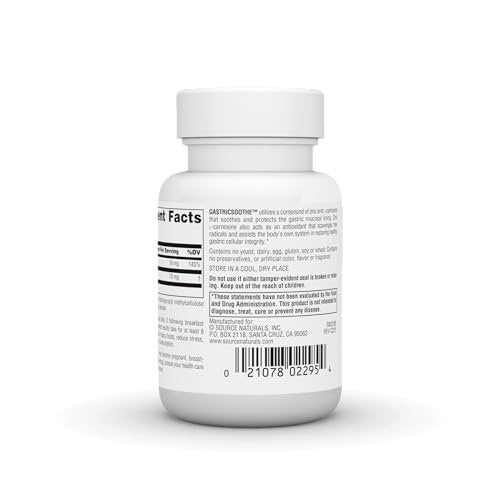 Source Naturals GastricSoothe Zink-L-Carnosin* – 30 vegane Kapseln zur Magenberuhigung
