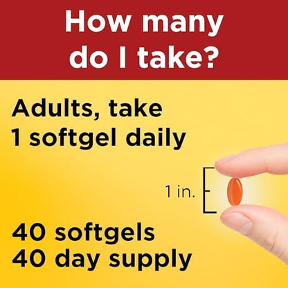 Nature Made CoQ10 100 mg, 40 Weichkapseln – Nahrungsergänzungsmittel für Herz und Energie
