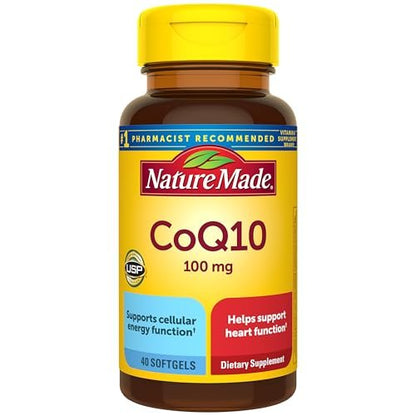 Nature Made CoQ10 100 mg, 40 Weichkapseln – Nahrungsergänzungsmittel für Herz und Energie
