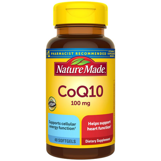 Nature Made CoQ10 100 mg, 40 Weichkapseln – Nahrungsergänzungsmittel für Herz und Energie