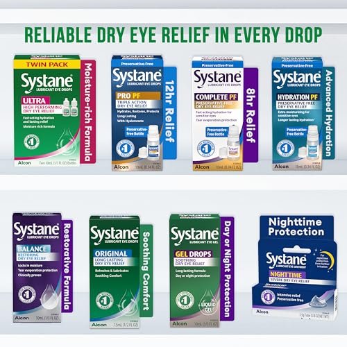 Systane Ultra Befeuchtende Augentropfen, Künstliche Tränen bei Trockenen Augen, Doppelpack, 2x10 ml