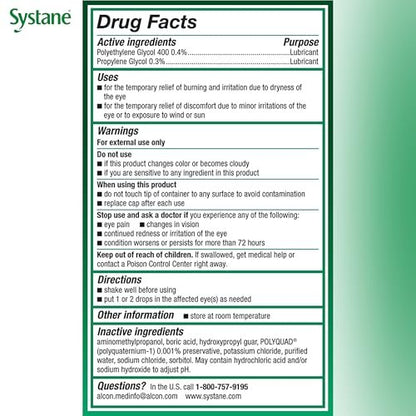 Systane Ultra Befeuchtende Augentropfen, Künstliche Tränen bei Trockenen Augen, Doppelpack, 2x10 ml