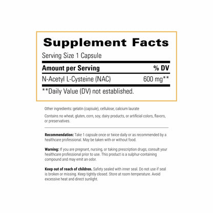 Integrative Therapeutics NAC – Antioxidant-Unterstützung für Atemwege und Lungenfunktion* – Glutenfrei & laktosefrei – 60 Kapseln