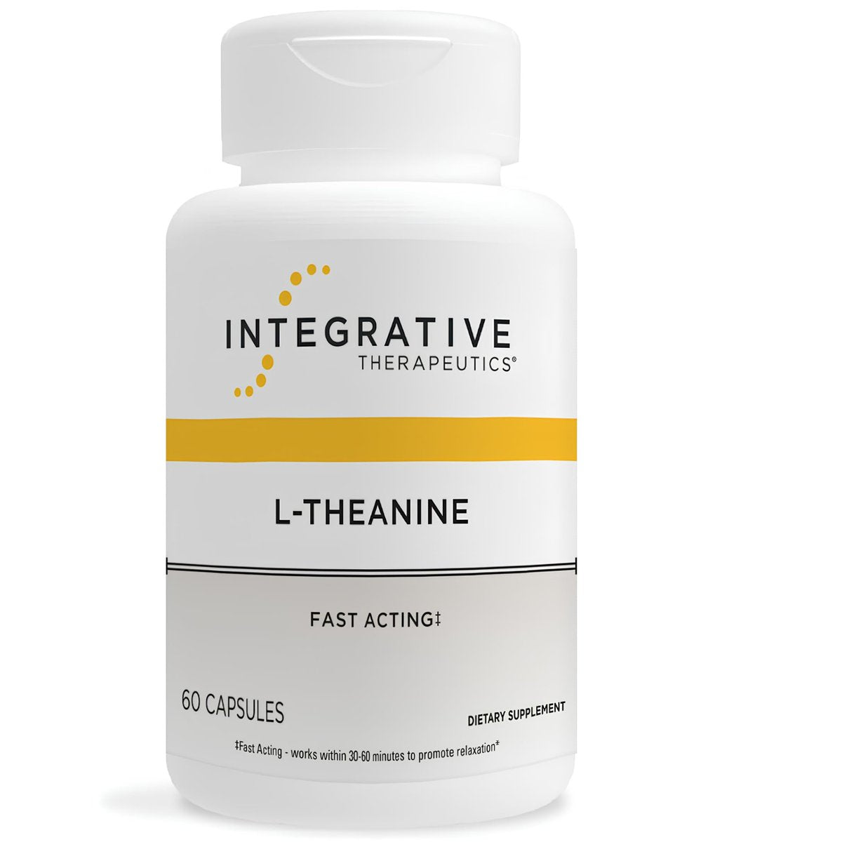 Integrative Therapeutics L-Theanin - Aminosäure zur Unterstützung von Stressabbau und Entspannung* - Vegan, Glutenfrei & Laktosefrei - Drittgeprüft - 60 Kapseln (30 Portionen)