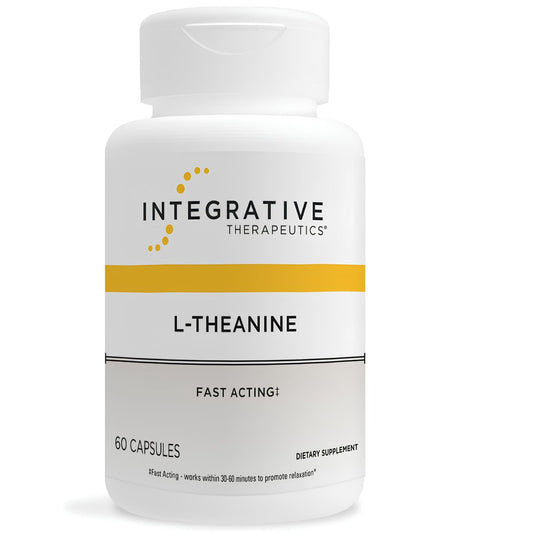 Integrative Therapeutics L-Theanin - Aminosäure zur Unterstützung von Stressabbau und Entspannung* - Vegan, Glutenfrei & Laktosefrei - Drittgeprüft - 60 Kapseln (30 Portionen)