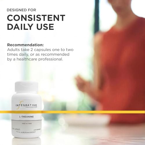 Integrative Therapeutics L-Theanin - Aminosäure zur Unterstützung von Stressabbau und Entspannung* - Vegan, Glutenfrei & Laktosefrei - Drittgeprüft - 60 Kapseln (30 Portionen)