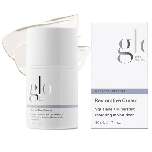 Glo Skin Beauty Restorative Cream – Feuchtigkeitsspendende Gesichtscreme mit Resveratrol, Squalan & Schwarze Johannisbeere – 50 ml