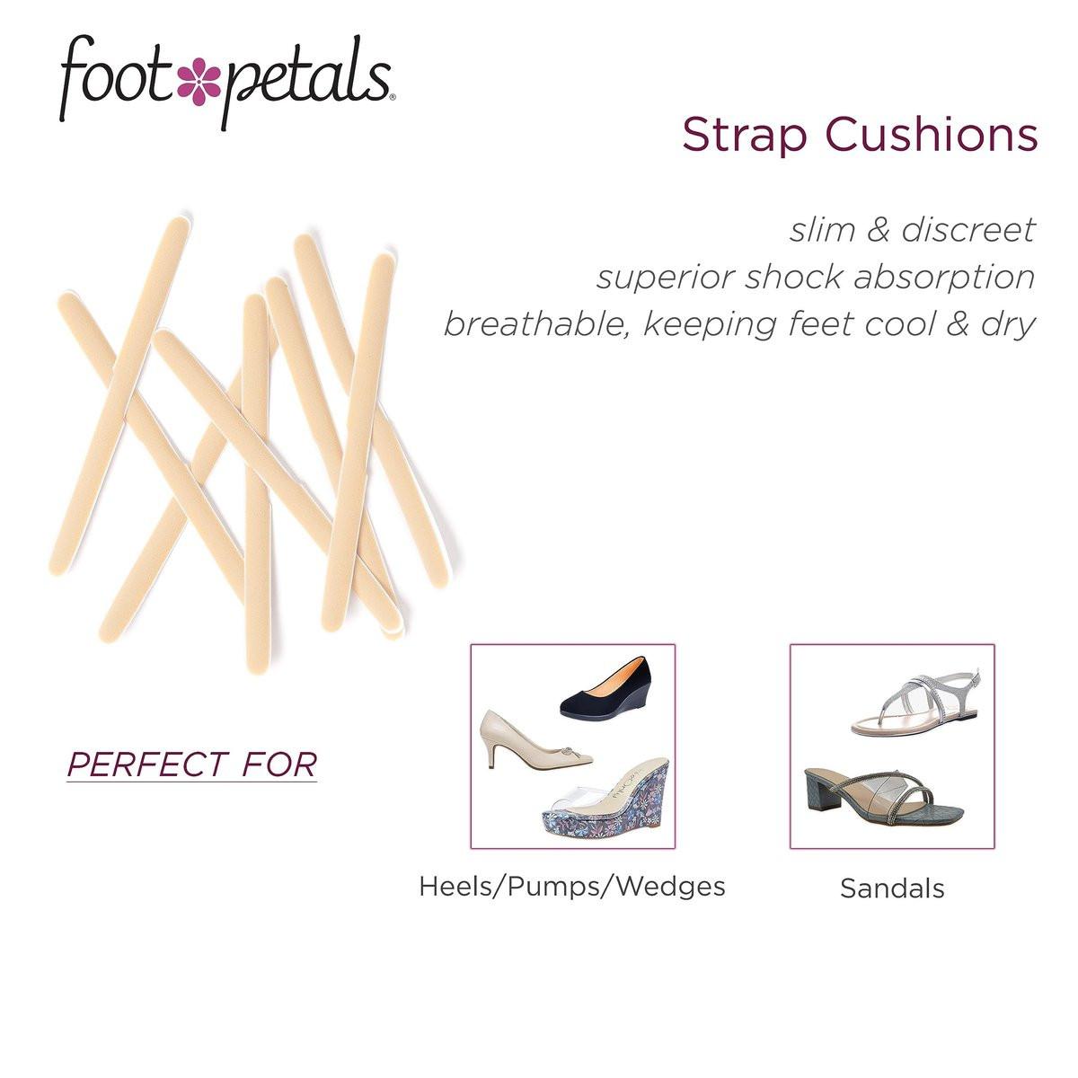 Foot Petals Riemchenpolster – Stoppt rutschnde Riemchen, reduziert Reibung, verhindert Blasen und rote Abdrücke, besserer Sitz, zuschneidbar, 8 Stück, Khaki