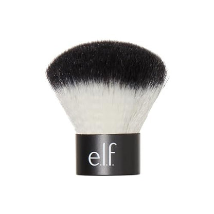 e.l.f. Kabuki Gesichtspinsel – Reisegröße Make-up-Pinsel für präzises und kontrolliertes Auftragen unterwegs, vegan & tierversuchsfrei