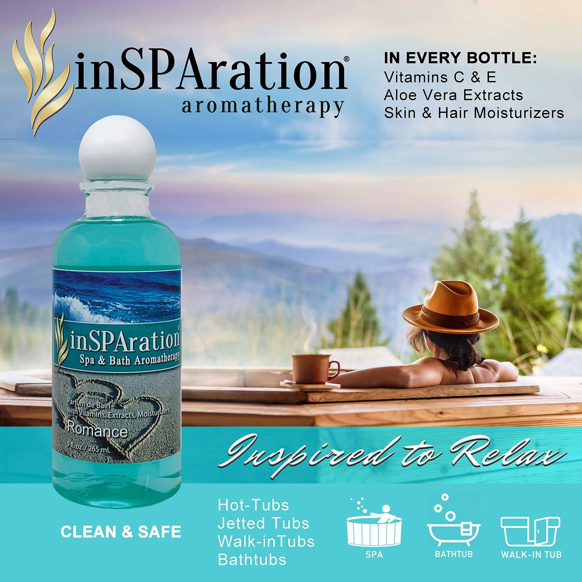 InSPAration 106X Spa und Bad Aromatherapie Flüssigkeit, 9 oz, Romantik