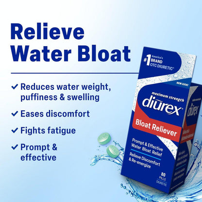 Diurex Ultra Re-Energizing Wasserpillen – Wassereinlagerungen lindern, sich leichter und besser fühlen – 80 Stück