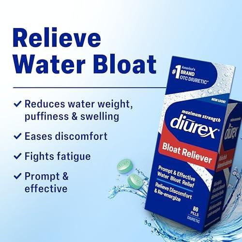 Diurex Ultra Re-Energizing Wasserpillen – Wassereinlagerungen lindern, sich leichter und besser fühlen – 80 Stück