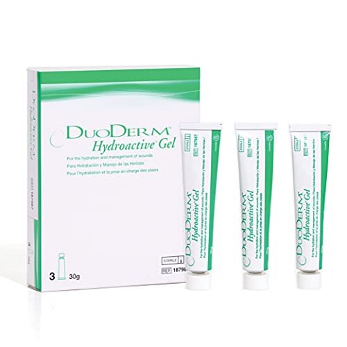 ConvaTec DuoDERM Hydroaktives Steriles Gel, 30 Gramm Tube zur Behandlung von Teil- und Vollhautwunden, unterstützt autolytisches Debridement, 187987, Packung mit 3 Tuben