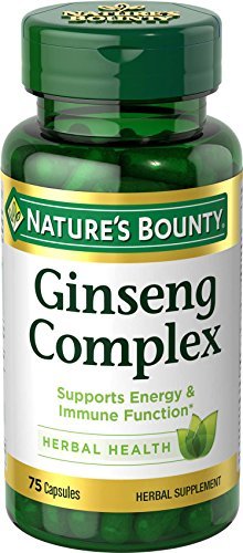 Nature's Bounty Ginseng Komplex Kapseln – Unterstützt Vitalität & Immunsystem, 75 Kapseln