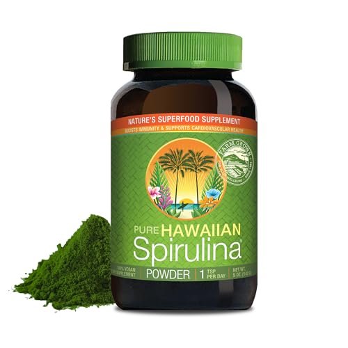 Nutrex Hawaii Reines Hawaiianisches Spirulina-Pulver – Veganes Superfood aus Kona, Nicht-GVO, Immununterstützung & Zellenergie, 142 g