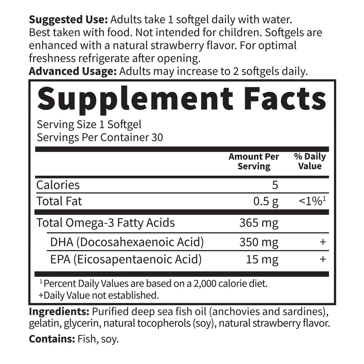 Garden of Life Oceans Mom Pränatales Fischöl DHA, Omega-3 Nahrungsergänzungsmittel - Erdbeer, 350 mg pränatales DHA für die Schwangerschaft, Unterstützung für Mama, Babys Gehirn- und Augenentwicklung, 30 kleine Softgels