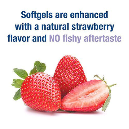 Garden of Life Oceans Mom Pränatales Fischöl DHA, Omega-3 Nahrungsergänzungsmittel - Erdbeer, 350 mg pränatales DHA für die Schwangerschaft, Unterstützung für Mama, Babys Gehirn- und Augenentwicklung, 30 kleine Softgels