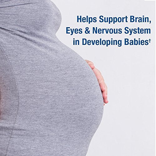 Garden of Life Oceans Mom Pränatales Fischöl DHA, Omega-3 Nahrungsergänzungsmittel - Erdbeer, 350 mg pränatales DHA für die Schwangerschaft, Unterstützung für Mama, Babys Gehirn- und Augenentwicklung, 30 kleine Softgels