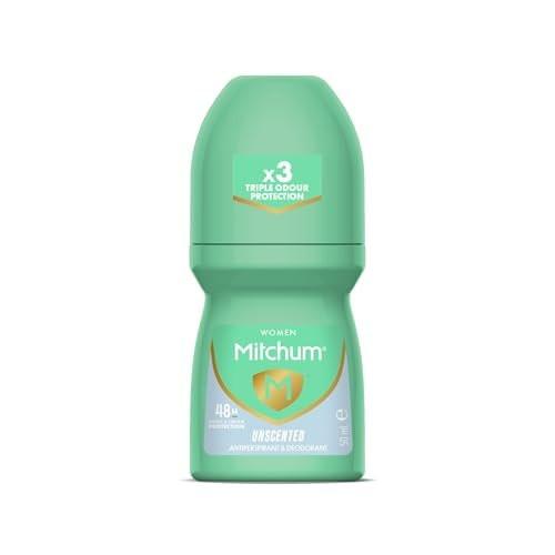 Mitchum Roll-on 50 ml – Unparfümiert, gegen übermäßiges Schwitzen & Körpergeruch