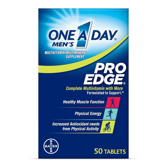 One A Day Men’s Pro Edge Multivitamin – 50 Tabletten: Immunsystem, Muskelunterstützung & Energie für Männer