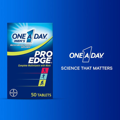 One A Day Men’s Pro Edge Multivitamin – 50 Tabletten: Immunsystem, Muskelunterstützung & Energie für Männer